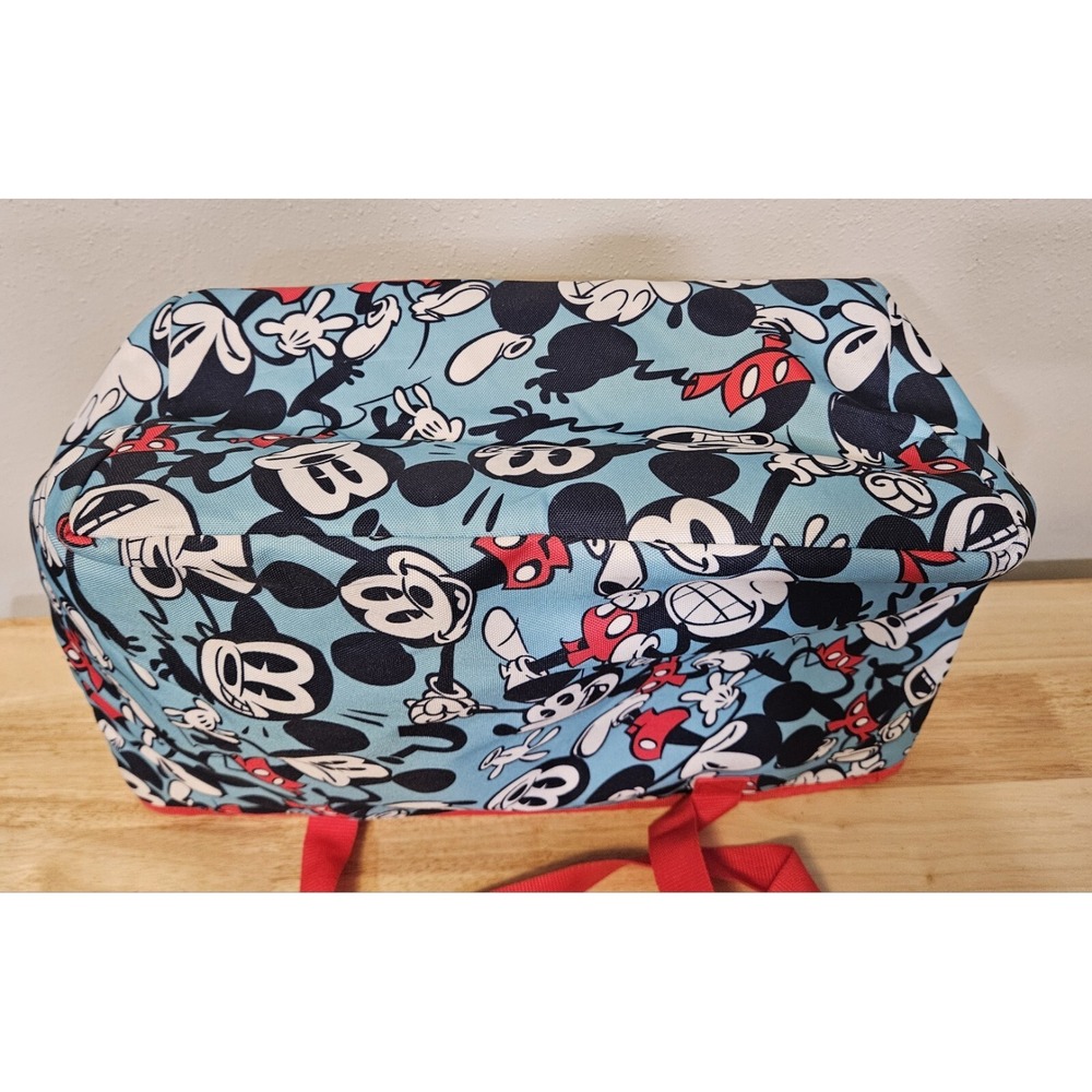 Disney Mickey Mouse Insulated Zip Cooler Tote Blue/Red - Picture 7 of 7